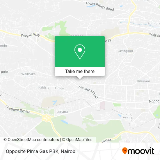 Opposite Pima Gas PBK map