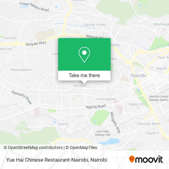 Yue Hai Chinese Restaurant-Nairobi map