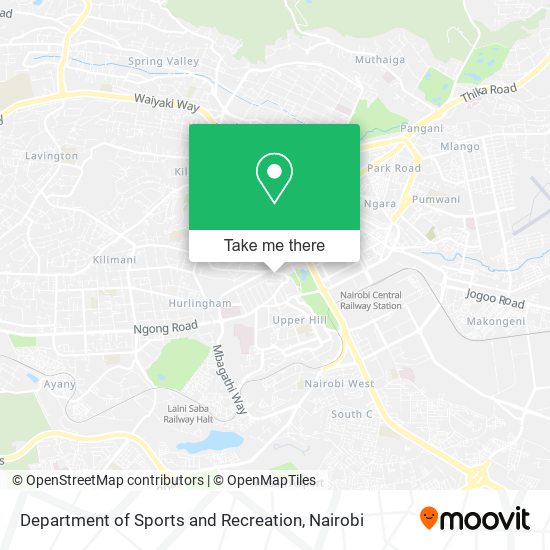 Department of Sports and Recreation map