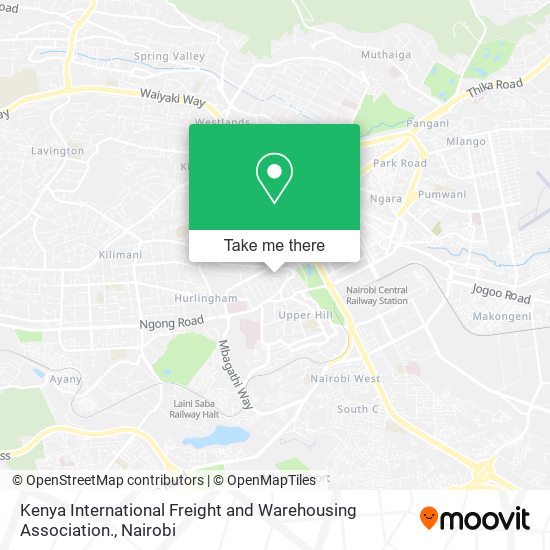 Kenya International Freight and Warehousing Association. map