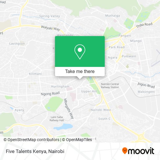 Five Talents Kenya map