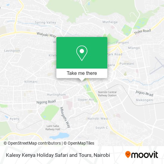 Kalexy Kenya Holiday Safari and Tours map