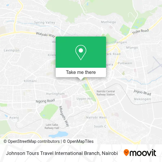 Johnson Tours Travel International Branch map