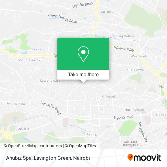 Anubiz Spa, Lavington Green map