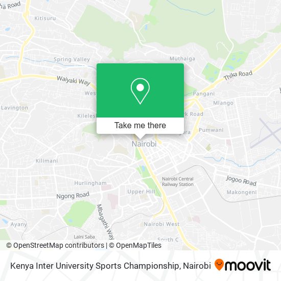 Kenya Inter University Sports Championship map