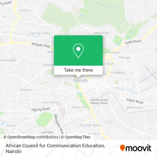 African Council for Communication Education map