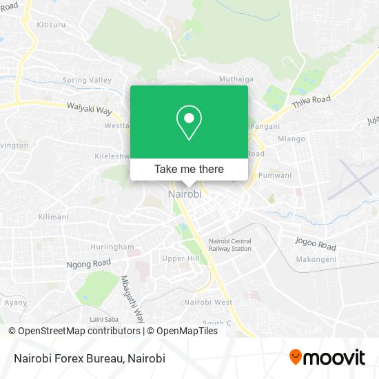 Nairobi Forex Bureau map
