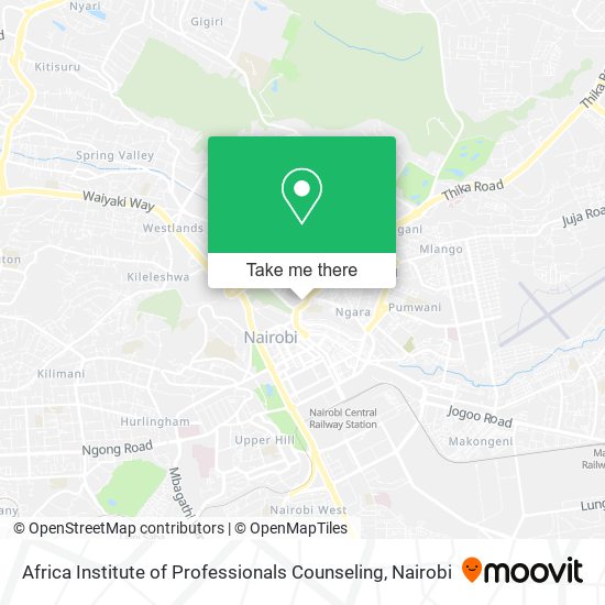 Africa Institute of Professionals Counseling map