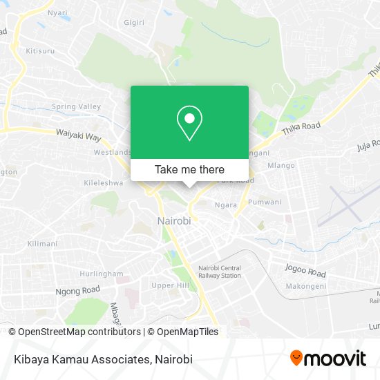 Kibaya Kamau Associates map