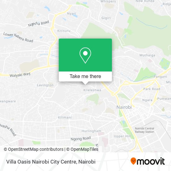 Villa Oasis Nairobi City Centre map