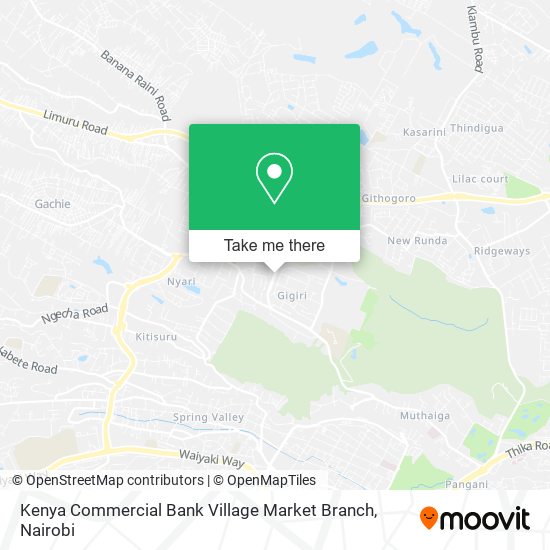 Kenya Commercial Bank Village Market Branch map