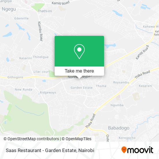 Saas Restaurant - Garden Estate map