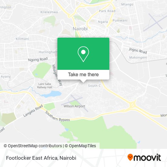 Footlocker East Africa map