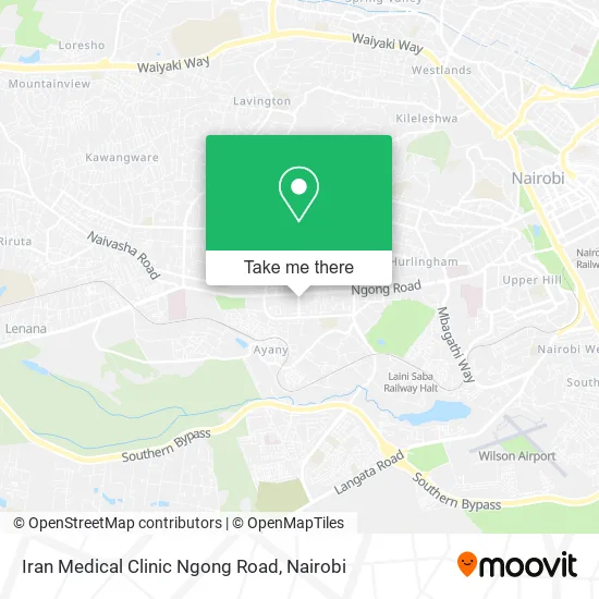 Iran Medical Clinic Ngong Road map