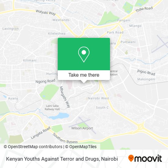 Kenyan Youths Against Terror and Drugs map