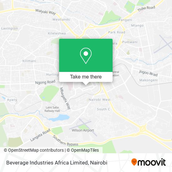 Beverage Industries Africa Limited map