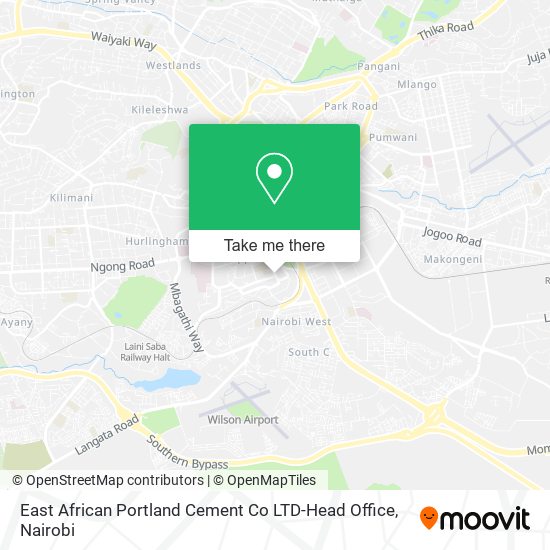 East African Portland Cement Co LTD-Head Office map