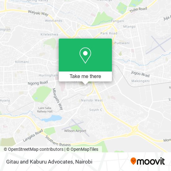 Gitau and Kaburu Advocates map