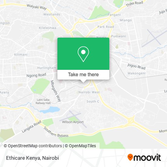Ethicare Kenya map