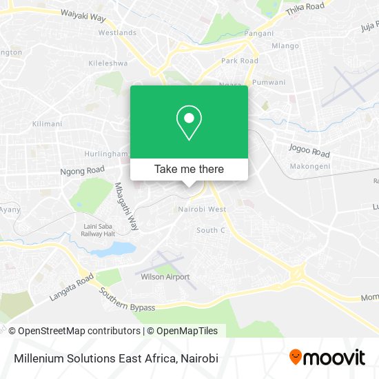Millenium Solutions East Africa map