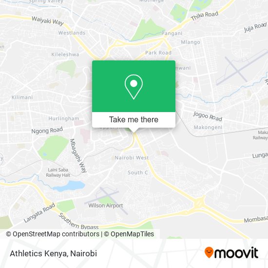 Athletics Kenya map