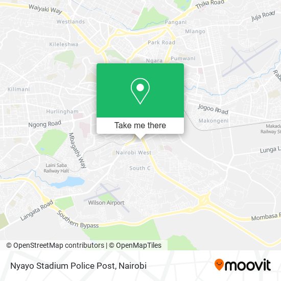 Nyayo Stadium Police Post map