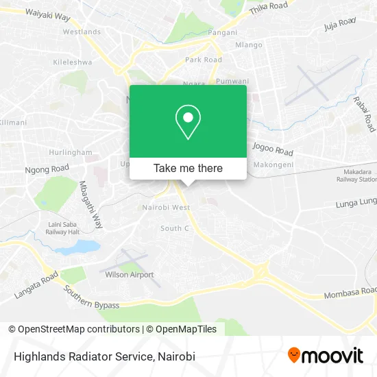 Highlands Radiator Service map