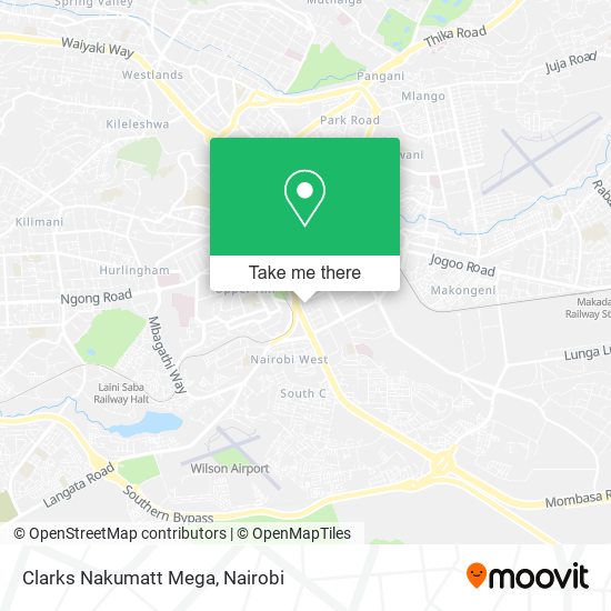 Clarks Nakumatt Mega map