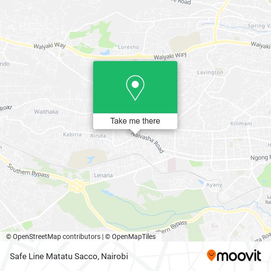 Safe Line Matatu Sacco map