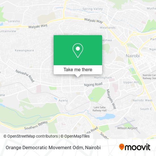 Orange Democratic Movement Odm map