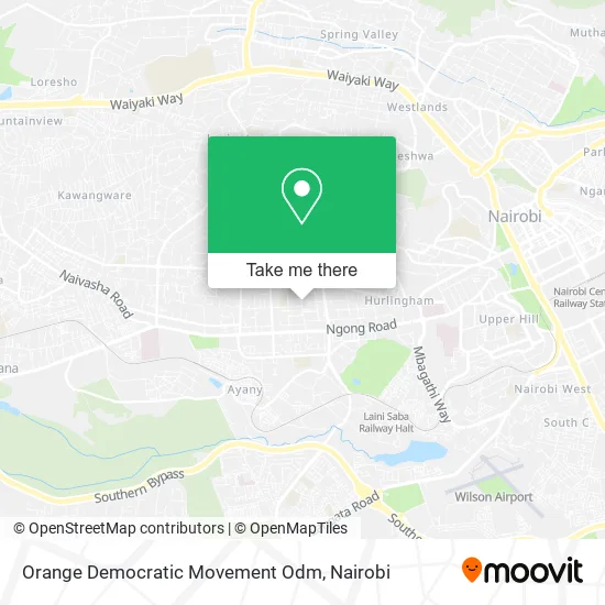 Orange Democratic Movement Odm map