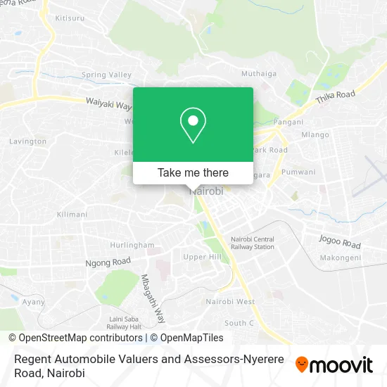 Regent Automobile Valuers and Assessors-Nyerere Road map