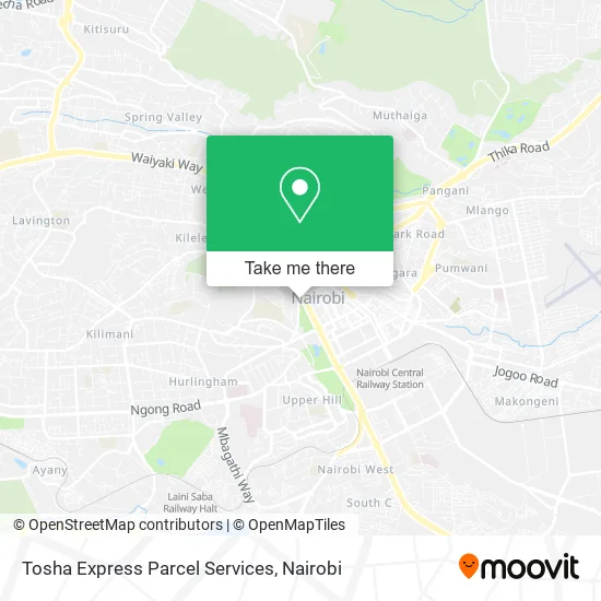 Tosha Express Parcel Services map
