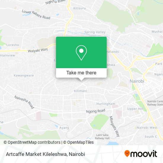 Artcaffe Market Kileleshwa map