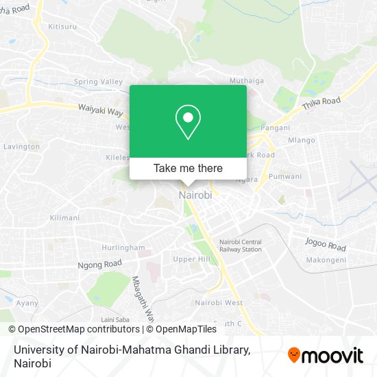 University of Nairobi-Mahatma Ghandi Library map