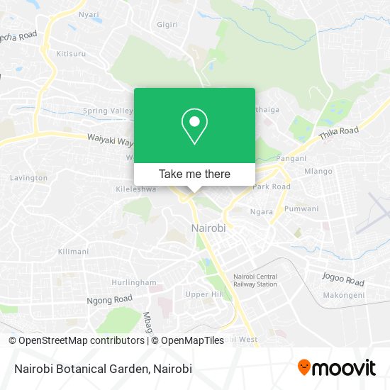 Nairobi Botanical Garden map