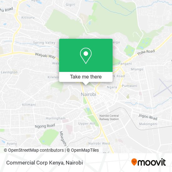 Commercial Corp Kenya map