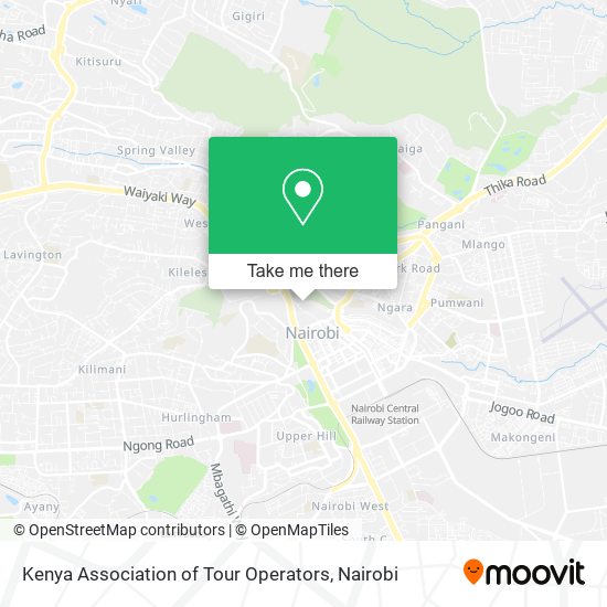 Kenya Association of Tour Operators map