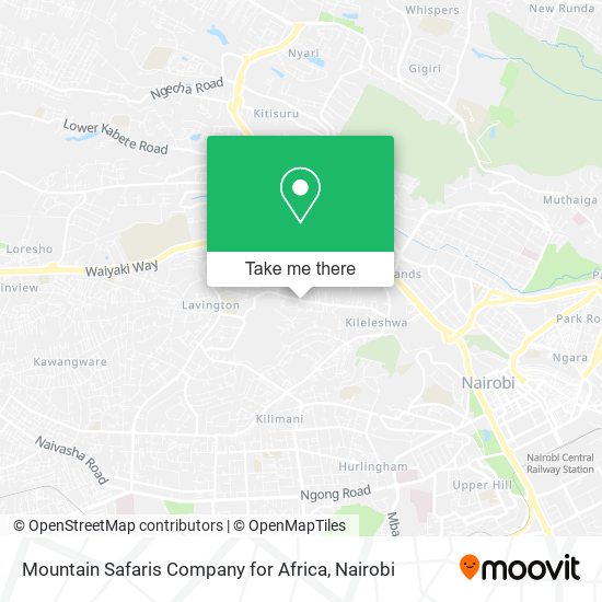 Mountain Safaris Company for Africa map