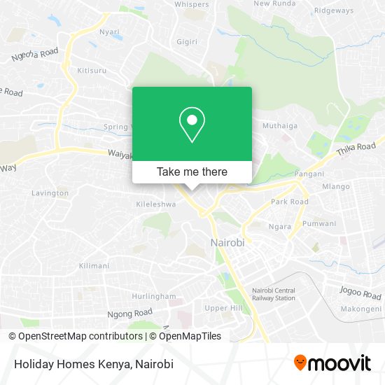 Holiday Homes Kenya map