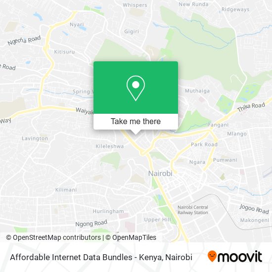 Affordable Internet Data Bundles - Kenya map