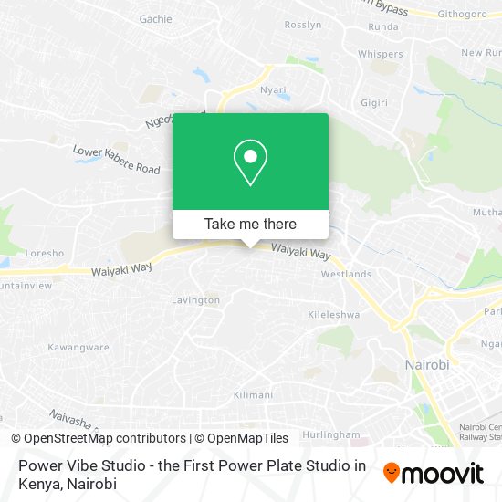 Power Vibe Studio - the First Power Plate Studio in Kenya map