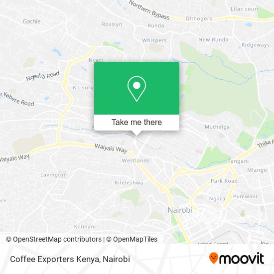 Coffee Exporters Kenya map