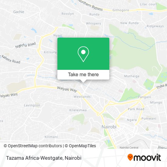 Tazama Africa-Westgate map