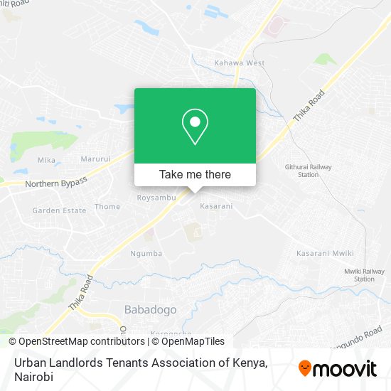 Urban Landlords Tenants Association of Kenya map