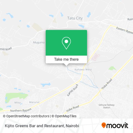 Kijito Greens Bar and Restaurant map