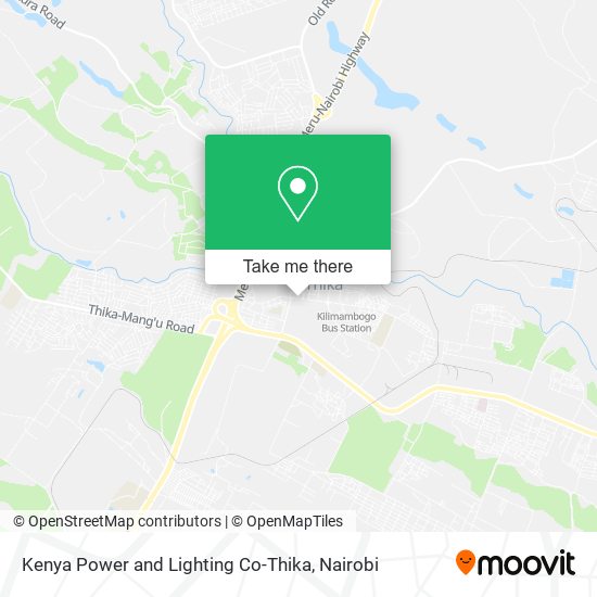 Kenya Power and Lighting Co-Thika map