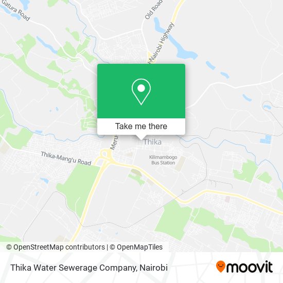 Thika Water Sewerage Company map