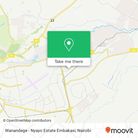 Wanandege - Nyayo Estate Embakasi map