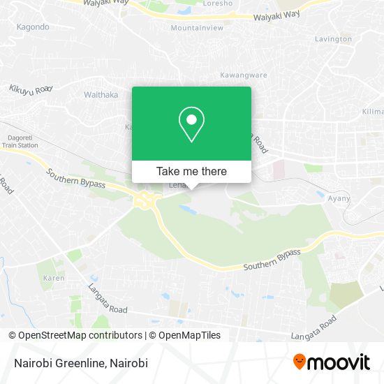 Nairobi Greenline map